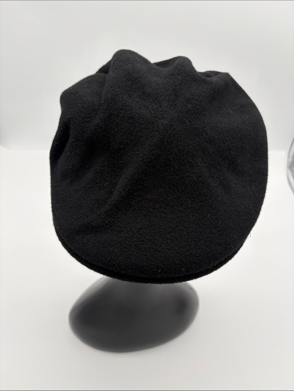 Kangol Black Wool 502 Earlap Flat Cap Men Size M/L BLEMISH